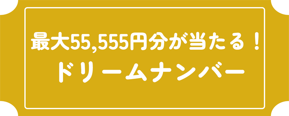 最大55,555円！ドリームナンバーズ